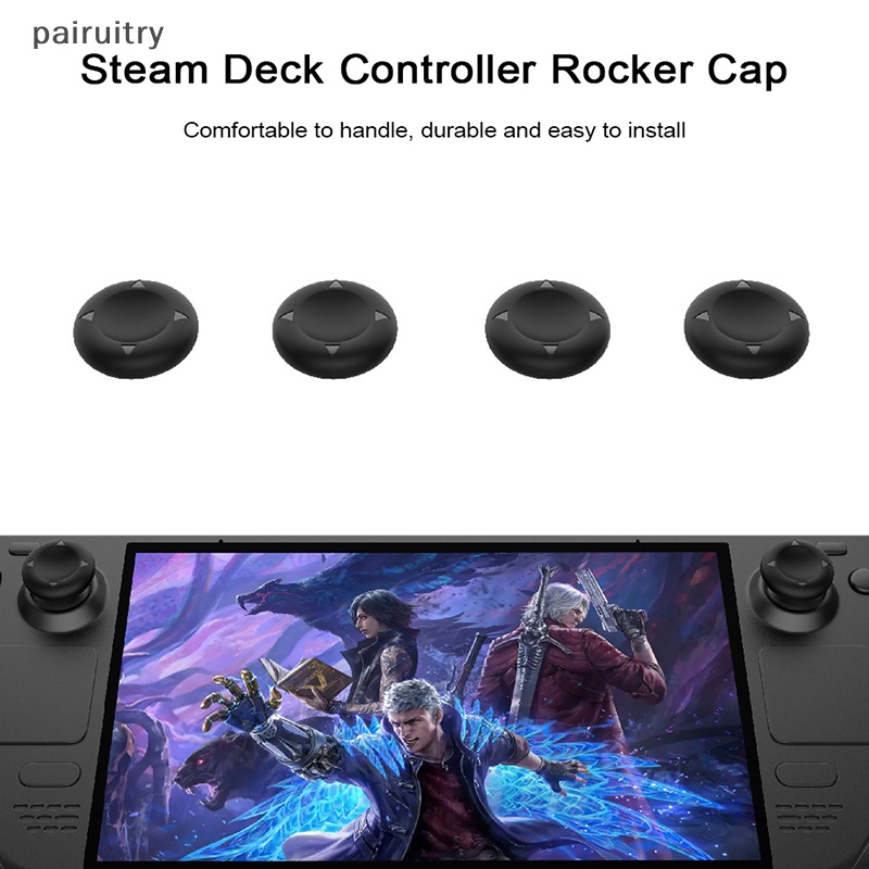 Prt Untuk Steam Deck Host Kit Pelindung Trackpad Tombol Stiker Plug Debu Rocker Silikon Caps Steam Deck Aksesoris PRT