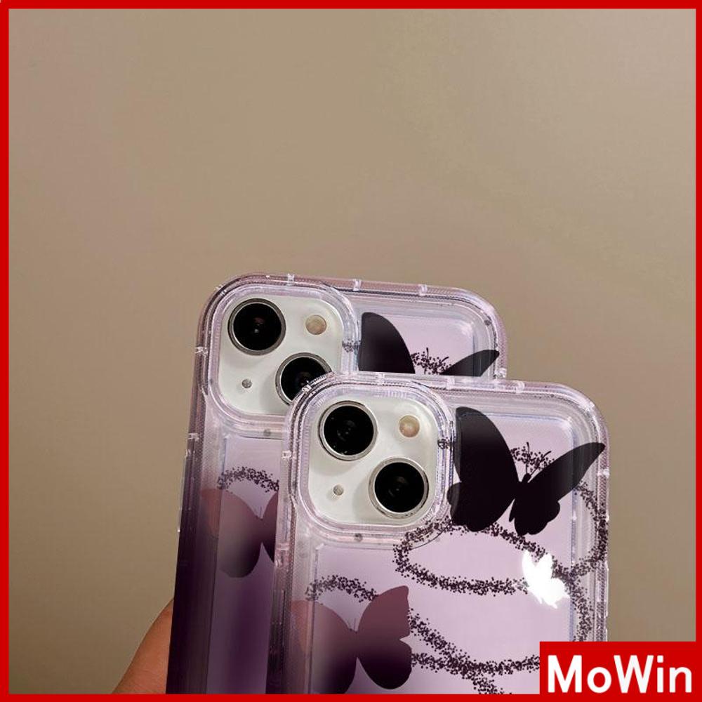 Case iPhone 14 Pro Max iPhone Case Bening Case TPU Soft Case Airbag Shockproof Lucu Gradien Kupu-kupu Kompatibel dengan iPhone 13 Pro Max iPhone 12 Pro Max 11 8Plus 7Plus 6Plus XR XS