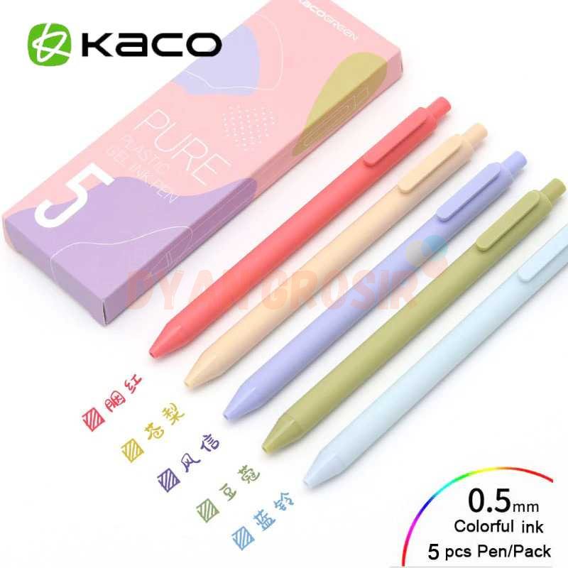 

KACO PURE Morandi II Gel Pen Pena Pulpen 0.5mm 5 PCS (Colorful Ink)