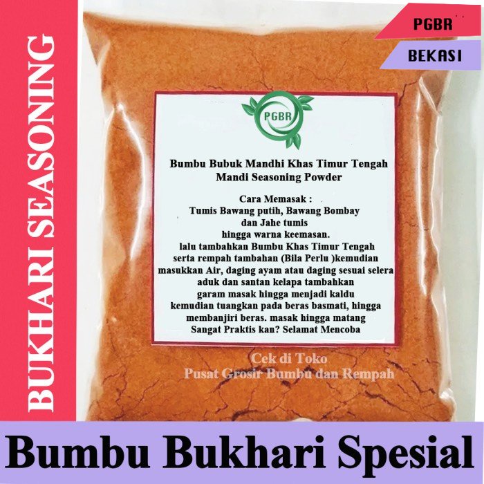 

Bumbu Bukhari Khas Arab untuk ukuran 1 Liter Beras/ Bukhari / Seasoning / Kabli / Bumbu Khas Timur Tengah / Pusat Grosir Dan Bumbu Rempah Bekasi