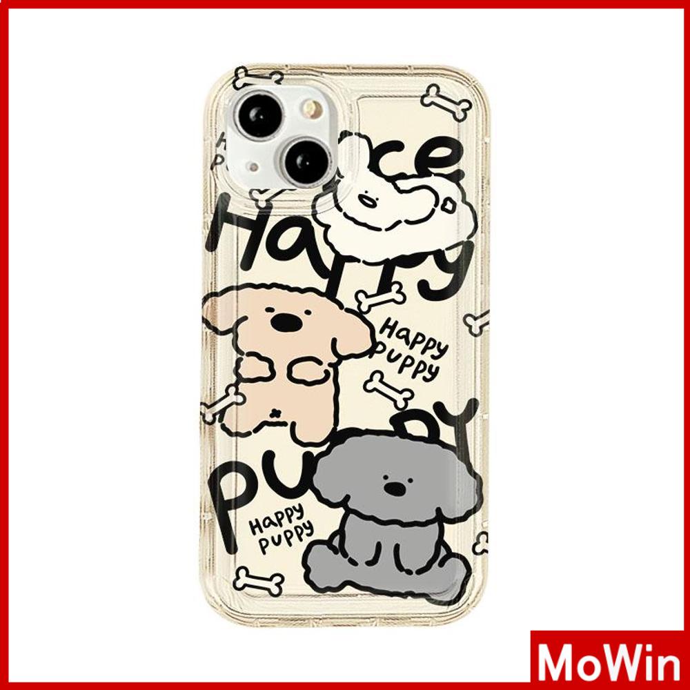 Case iPhone 14 Pro Max iPhone Case Bening Case TPU Soft Case Airbag Tahan Guncangan Kamera Anak Anjing Lucu Anjing untuk iPhone 13 Pro Max iPhone 12 Pro Max 11 8Plus 7Plus 6Plus XR X MAX