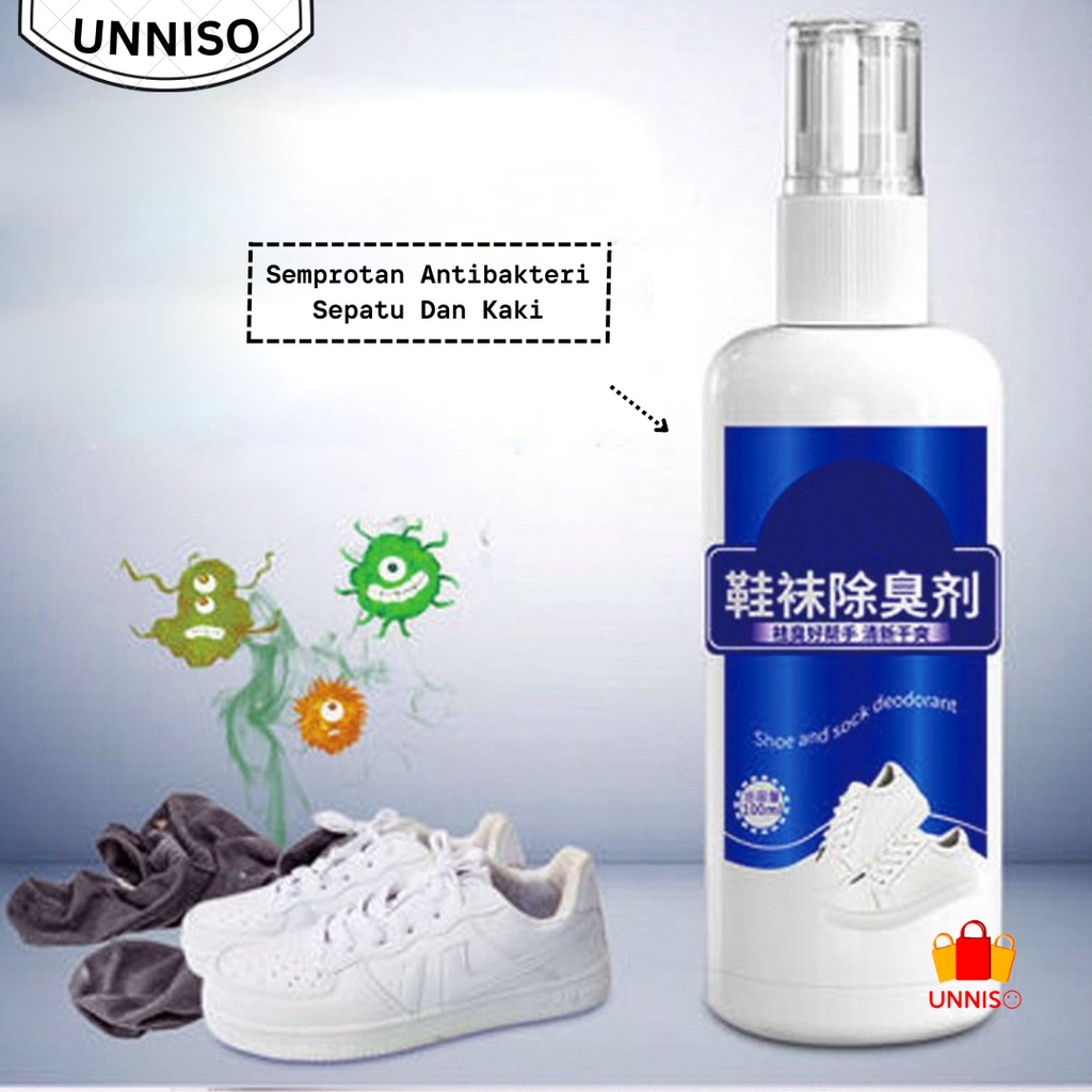 UNNISO - Deodoran Spray Penghilang  Bau Sepatu Dan Kaki