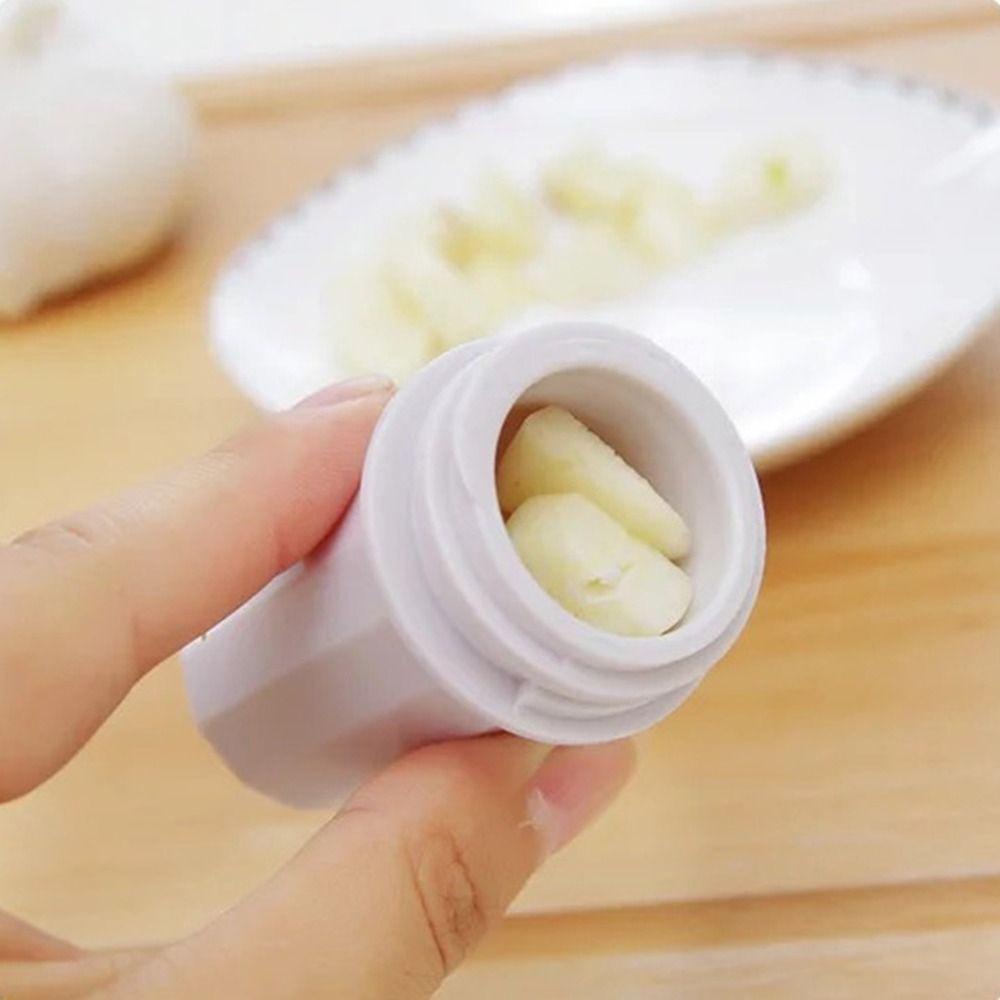 JEROMY Garlic Masher Creative Simple Rotary Type Manual Plastik Aksesoris Dapur Penghancur Bawang Putih