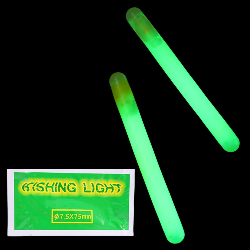 2pcs set Stik Glow Pelampung Pancing Malam Transparan Multifungsi/ Batang Penanda Bercahaya Neon Portabel Universal