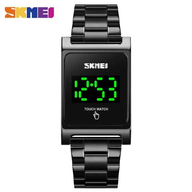 SKMEI 1869 Jam Tangan Pria Cowok Cowo Digital Strap Tali Stainless Steel Besi Anti Karat Kasual fash