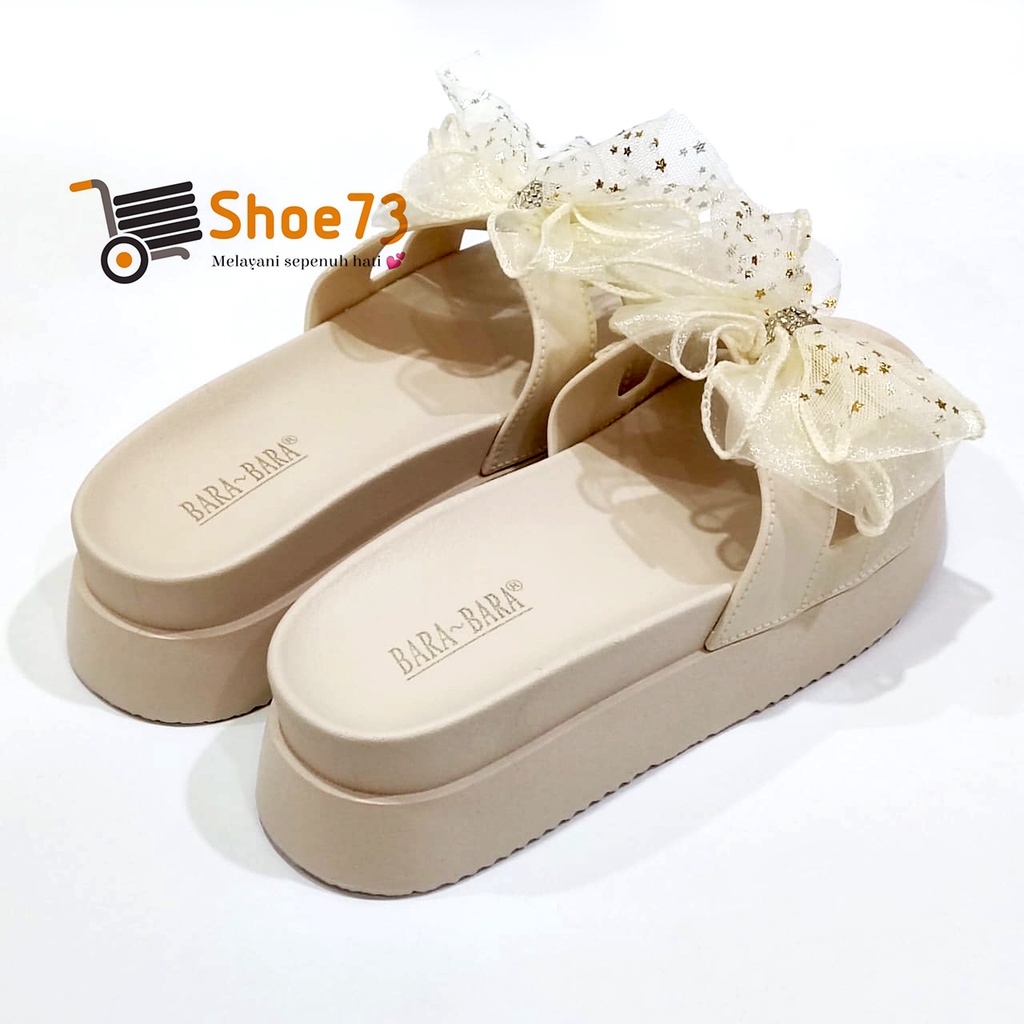 BARA-BARA 219 V-13 SIZE 36-40 ORIGINAL | Sandal Wedges Selop Jelly Pita Wanita | Sendal Kokop Impor