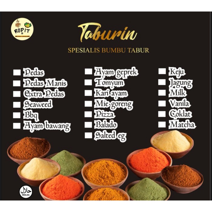 

Promo Terlaris Bumbu Tabur Rasa Pedas Manis 1Kg