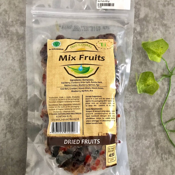 

Bisa COD Trio Natural Mix Dried Fruit / Buah Kering 450gr