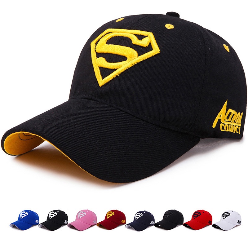 Topi Baseball Musim Semi/Sum Topi Wanita Superman Huruf S Sun Hat