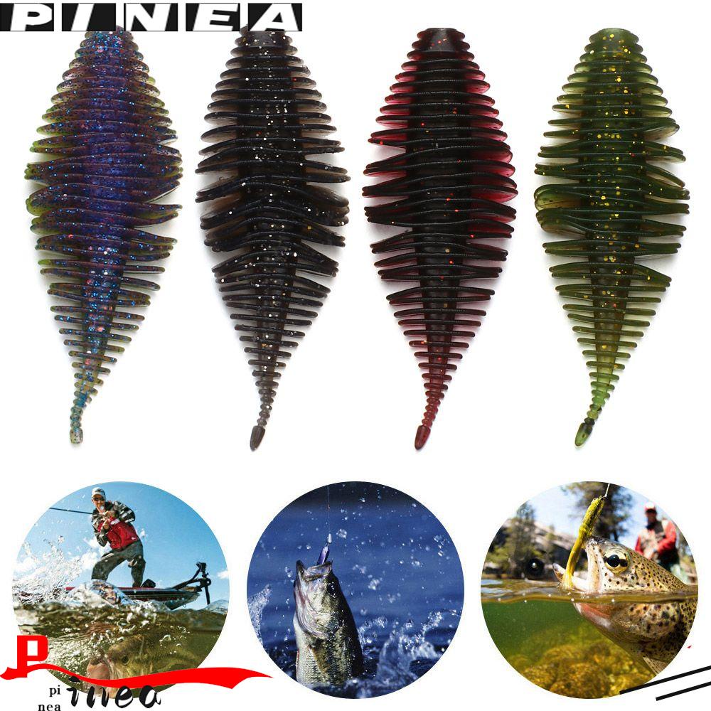 Nanas 6pcs Soft Lure Artificial 7.4mm 5.3g Cacing Umpan Silikon Lembut