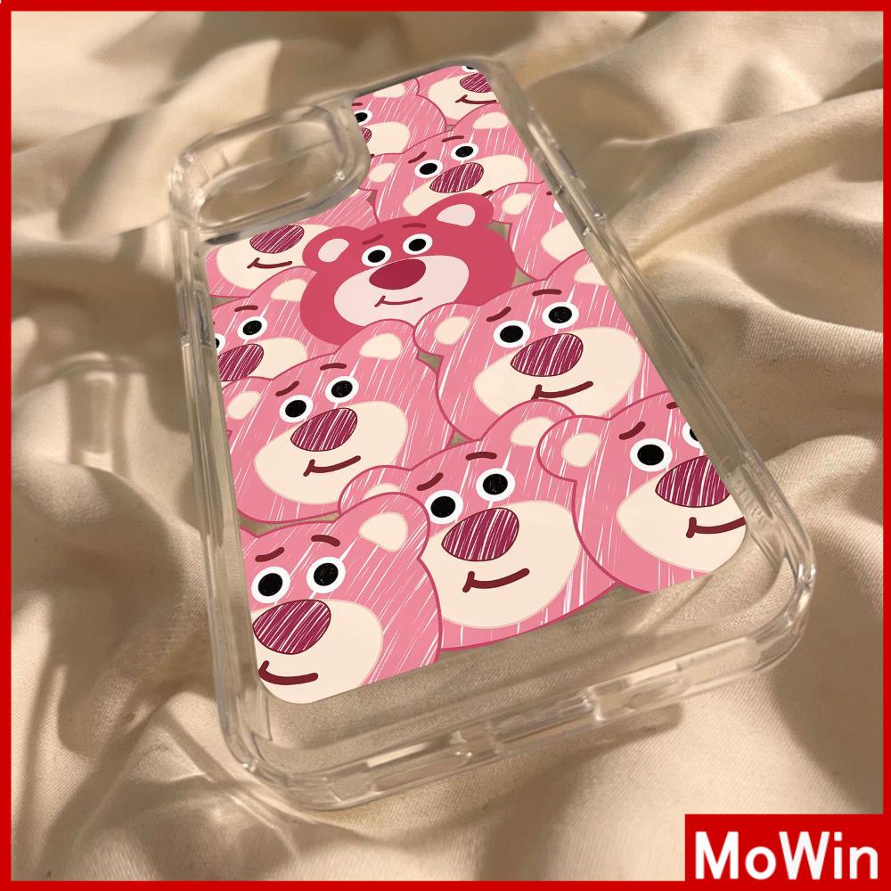 Mowin - iPhone 14 Pro Max Case Soft TPU Big Hole Space Phone Case Case Cute Pink Bear Perlindungan Kamera Shockproof Kompatibel dengan iPhone 13 Pro Max 12 Pro Max 11 XR XS 7Plus 8Plus