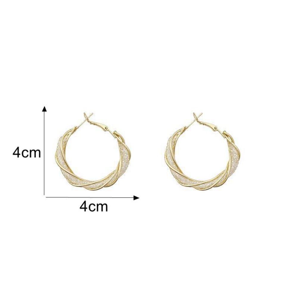 Lily Twist Earrings Perhiasan Pernikahan Perhiasan Fashion Untuk Wanita Gadis Anting Hoop
