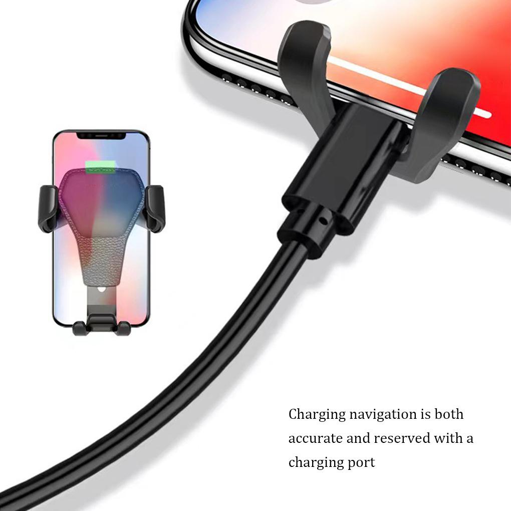 Gravity Car Holder Vehicle-mounted Phone Air Vent Clip Mount Baterai Charging Hole Support Bracket Untuk Aksesoris