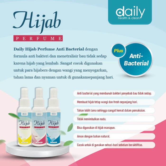 Daily Parfum Pengharum Hijab - Hijab Anti Bau &amp; Bakteri Hijab Perfume