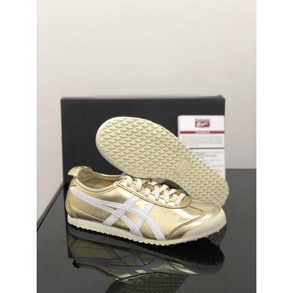 Sepatu Onitsuka Tiger Mexico 66 Gold White Free Paperbag