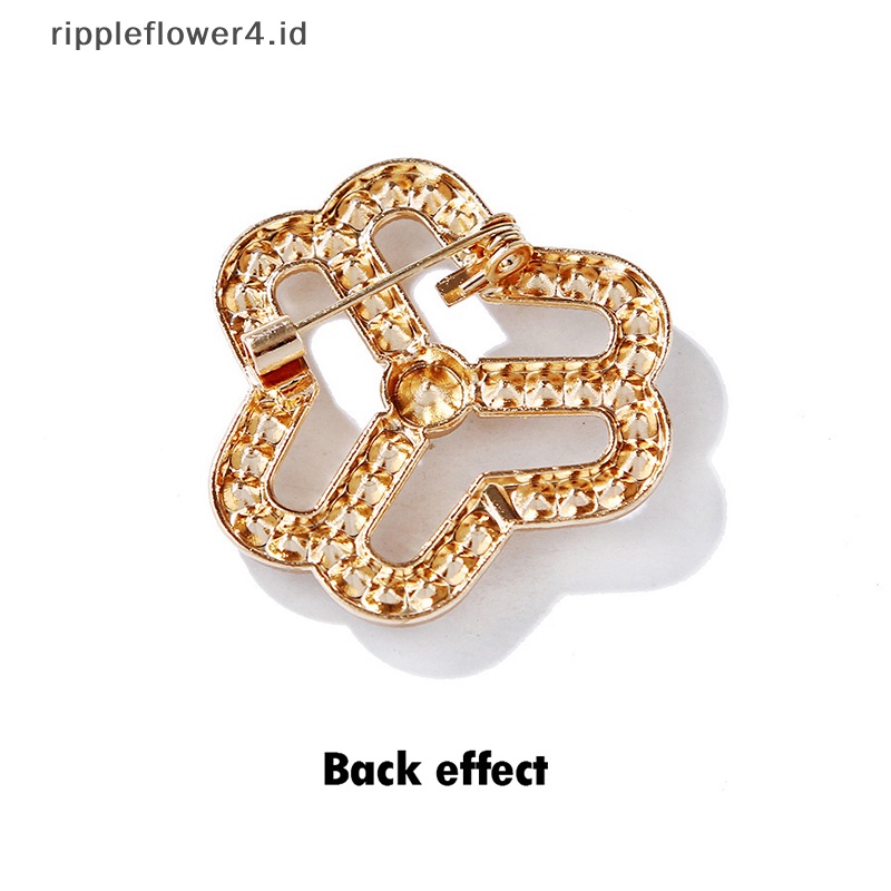 {rippleflower4.id} Federation Wanita Emblem Bros Zirkon Pakaian Pin Brooche Aksesoris Perhiasan Halus Berlian Imitasi Bertatahkan Berlian Bros Logo Aksesoris~