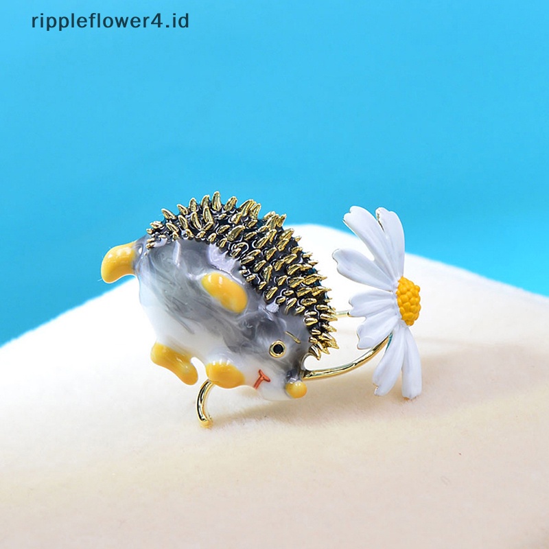 {rippleflower4.id} Drip Minyak Lucu Landak Bros Fashion Daisy Bros Hewan Lencana Pin Pakaian Bros Untuk Wanita Hewan Fashion Perhiasan Hadiah~