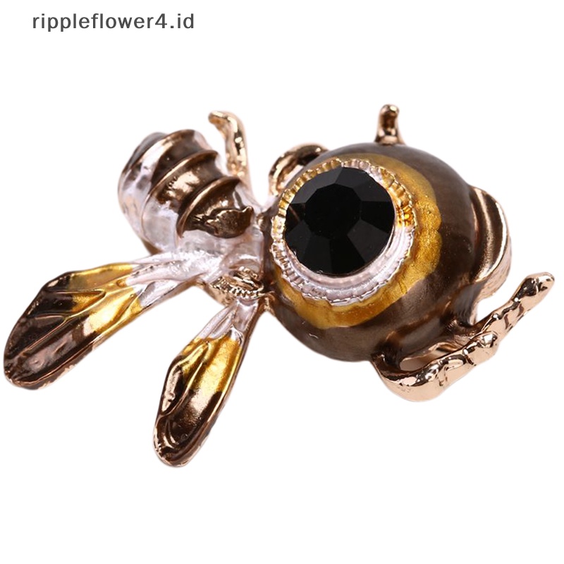 {rippleflower4.id} Fashion Wanita Honeybee Bros Pin Kerah Dekorasi Lencana Korsase Perhiasan Hadiah~