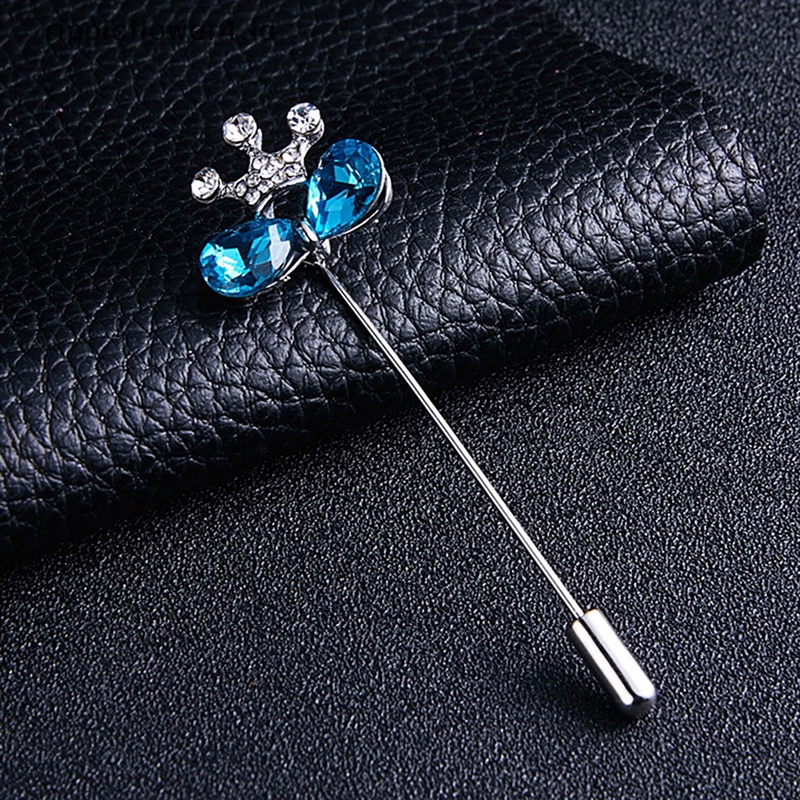 {rippleflower4.id} Bros Panjang Opal Kristal Berlian Imitasi Bunga Vintage Trendi Untuk Wanita Hadiah Perhiasan Perjamuan Pernikahan Untuk Pacar~