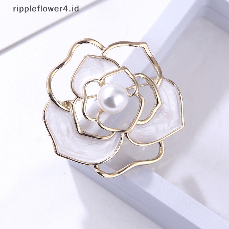 {rippleflower4.id} Camellia Bros Mutiara Berongga Untuk Wanita Pakaian Pesta Perhiasan Hadiah Aksesoris~