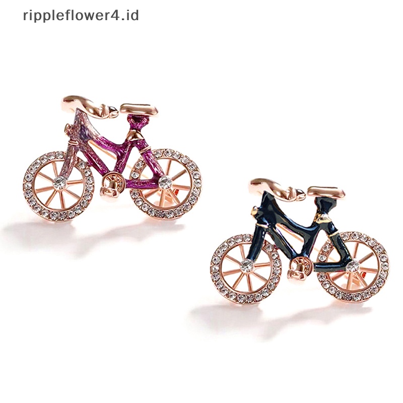 {rippleflower4.id} Pin Bros Sepeda Fashion Untuk Wanita Syal Mantel Pakaian Aksesoris Pesta Perhiasan~