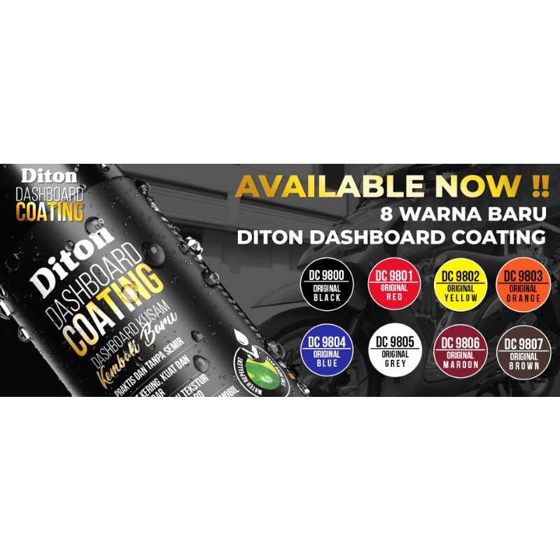 diton premium dashboard coating hitam dashbor kuning biru merah maroon dashbor merah original brown grey 400ml