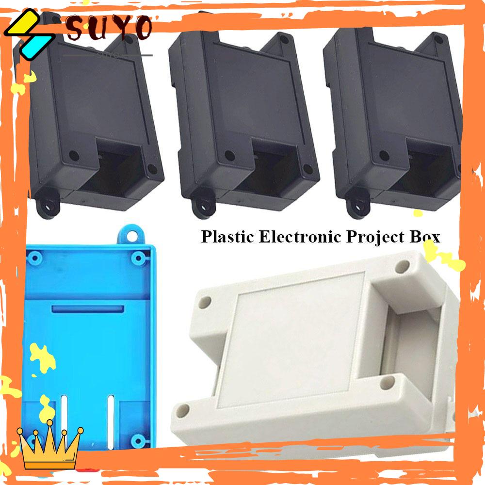 Suyo 1/2pcs Kotak Proyek Elektronik Hitam PLC Controller Housing Kualitas Tinggi Instrumen Kasus