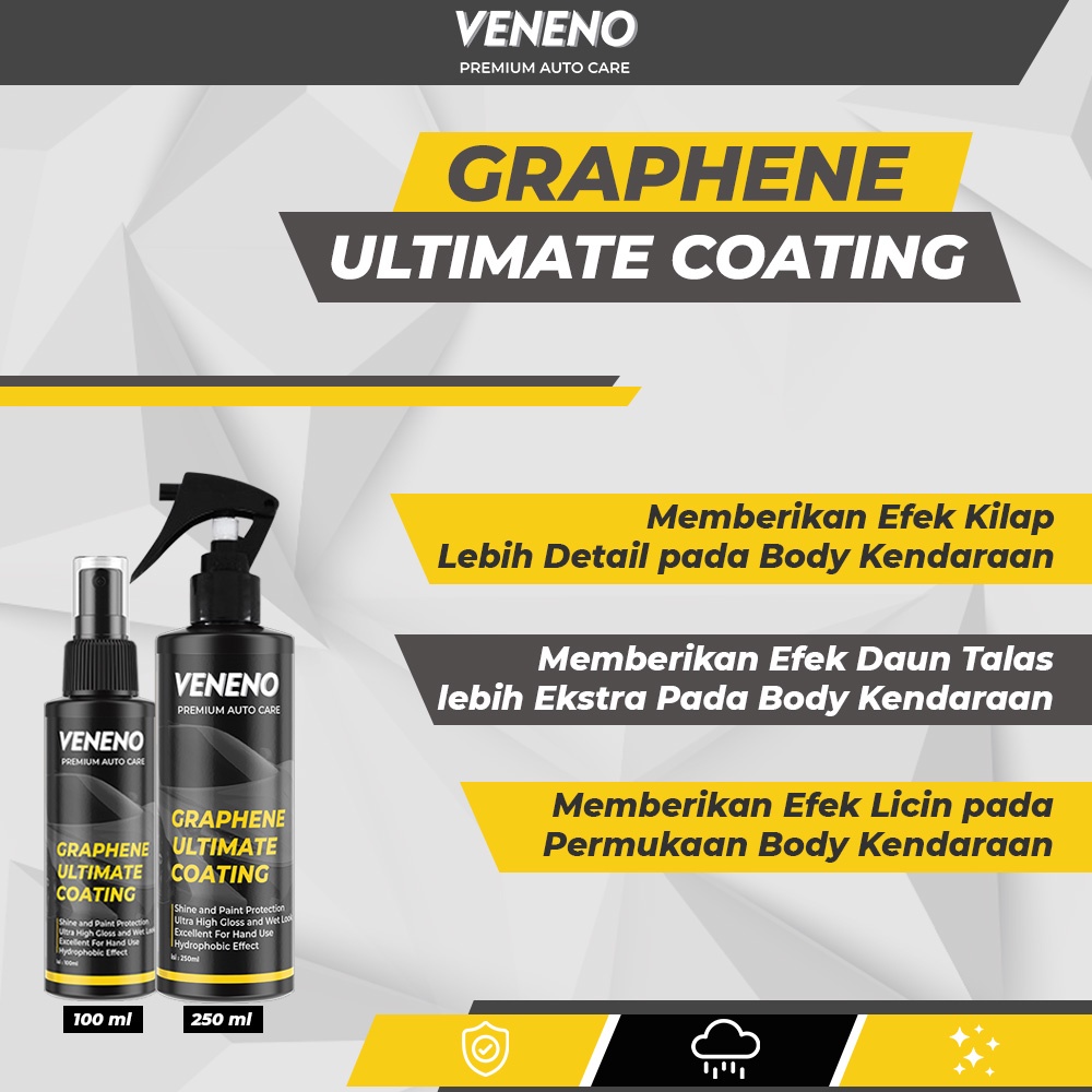 Veneno Graphene Ultimate Coating - Pengkilap Pelapis Pelindung Cat Coating Mobil Dengan Efek Kilap