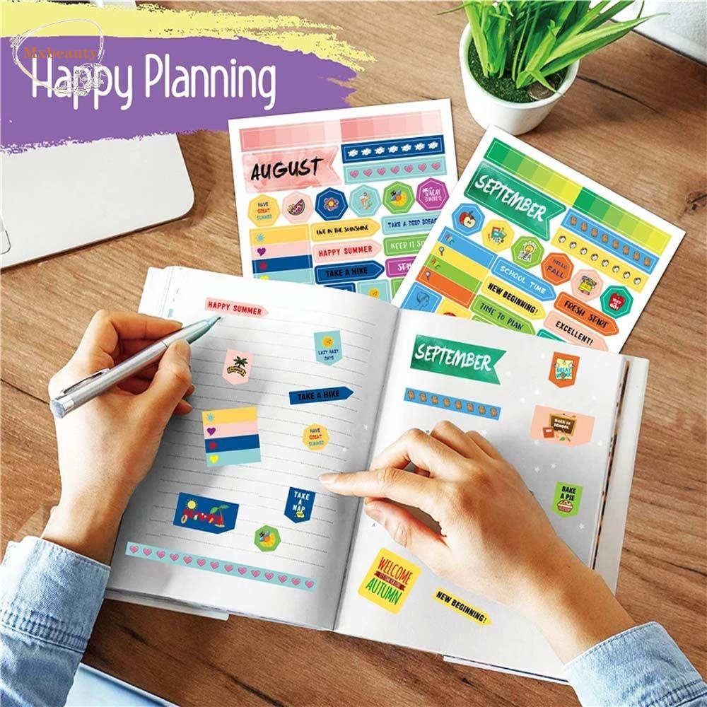 Mxbeauty Stationery Sticker Scrapbooking Korea Bisnis Kebugaran Kertas Planner Stiker Perlengkapan Sekolah Planner Bulanan