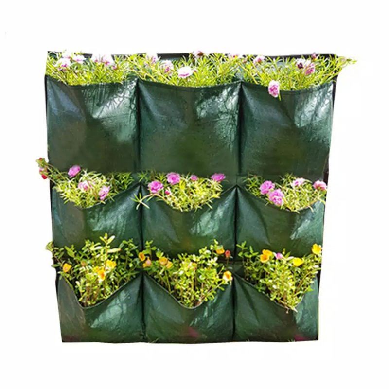 Wall planter Kantong Tanam Vertikal 9 Kantong Vertical Garden Wallplanter