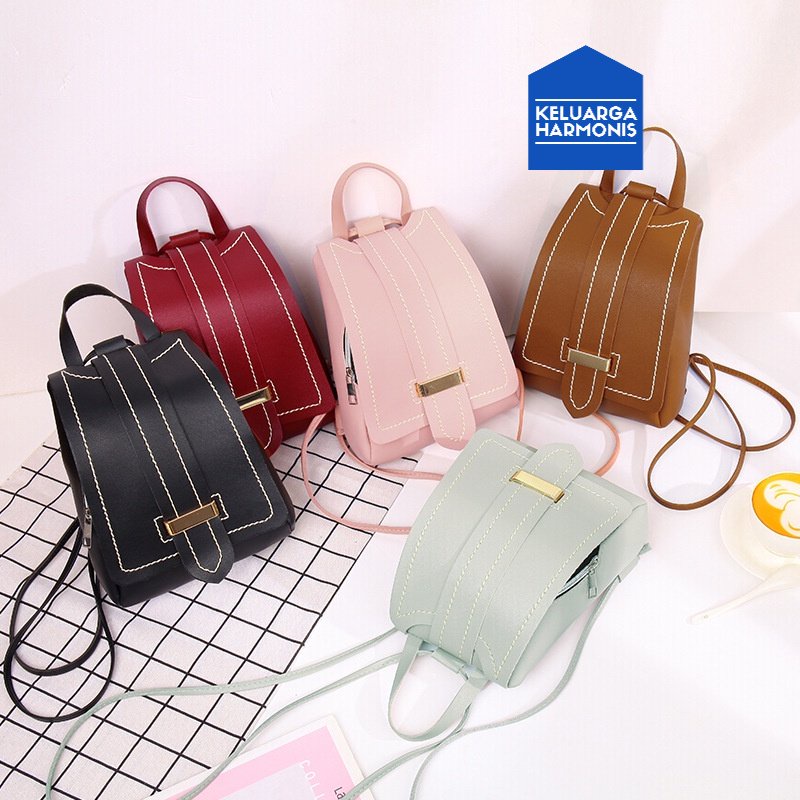 KH Tas Ransel Wanita Korea Motif Terbaru Trendy Tas Impor Asli A30