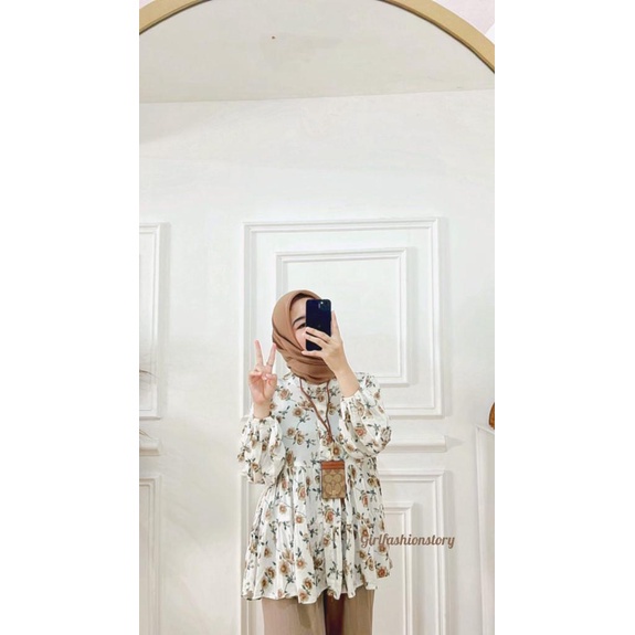 Tq88indonesia Fashion Baju Atasan Wanita Terabru NALA TOP  SHAKILA BLOUSE / Blus Floral