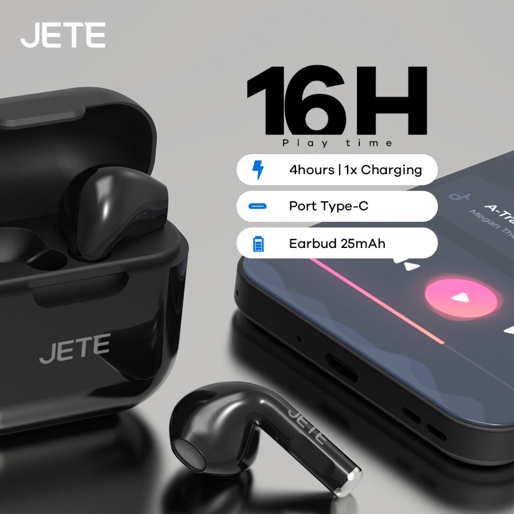 TWS - Headset Bluetooth - Earbuds JETE CE1 Bluetooth V5.3 - Garansi 2 Tahun