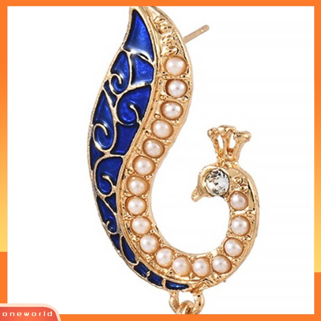 [WOD] 1pasang Menjuntai Anting Merak Lentera Wanita Semua Pertandingan Mutiara Imitasi Stud Earrings Perhiasan Hadiah