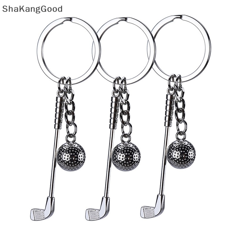 Gantungan Kunci Bola Club Golf Selip Olahraga Bertema Keyring Souvenir Liontin Mainan Fans Hadiah SKK
