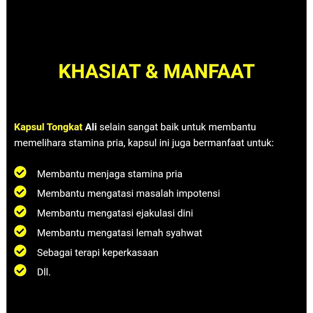 KAPSUL TONGKAT ALI ORIGINAL PENAMBAH GAIRAH DAN STAMINA PRIA MADU KUAT SUPER TONIK SUPLEMEN PRIA ORIGINAL