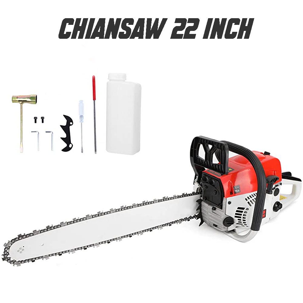 TERMUARH Chainsaw JLD Mesin Potong Kayu 58CC Mesin sinso senso Chain saw 2Tak 22inch Gergaji Potong Pohon Kayu GERGAJI MESIN POTONG KAYU