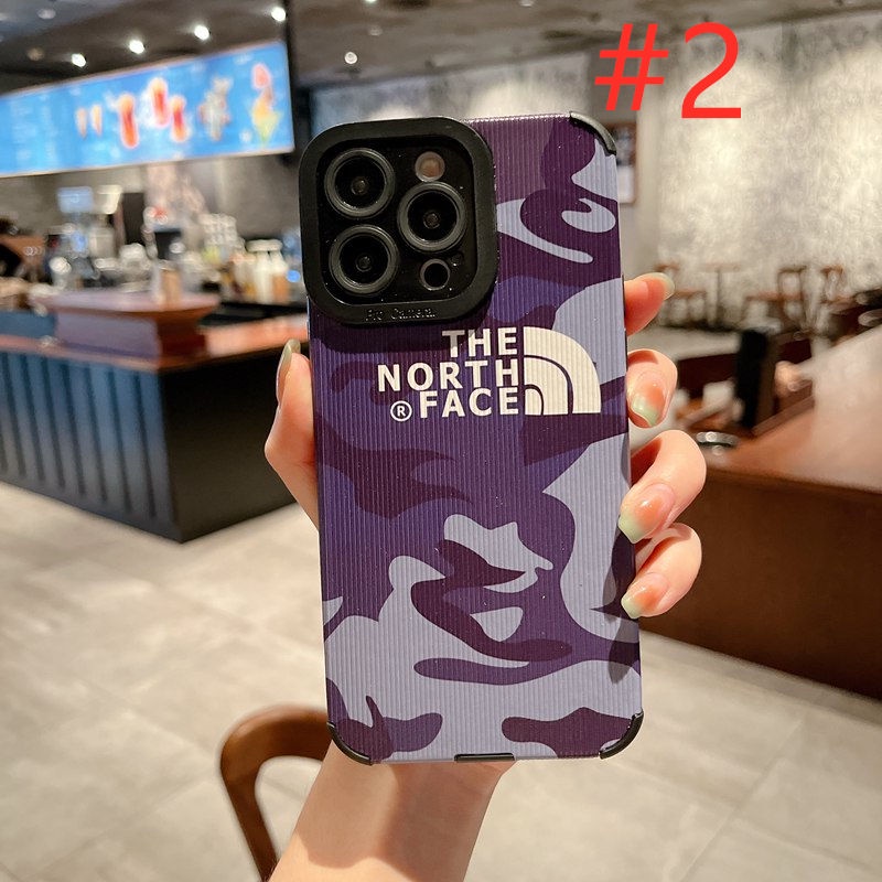 Fashion Camouflage Grey The North Face Soft Silicon Case HP iP iPhone 6 6S 7 8 14 + Plus SE 2020 2022 X XS XR 11 12 13 Pro Max New FTD Casing Apple