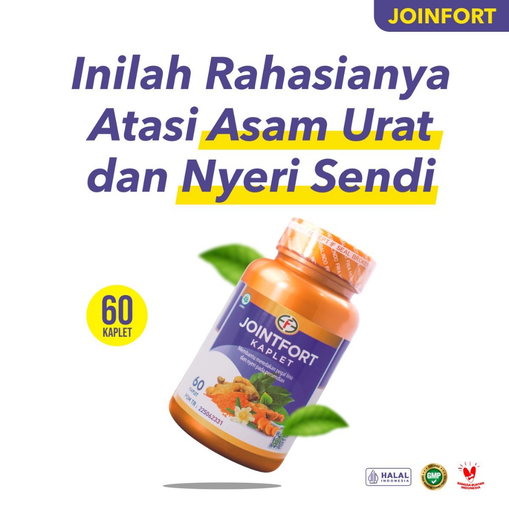 [ORIGINAL] JOINTFORT Asli Kaplet Joinfort Herbal Obat Asam Urat Rematik Untuk Pegal Linu Nyeri Peradangan Sendi Osteoarthritis Ampuh GARANSI ASLI