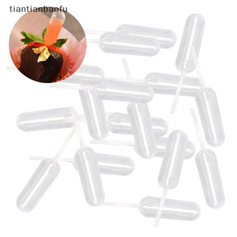 [tiantianbaofu] 50pcs Pipet Transfer Pencet Plastik Mini 4ml Pipet Tetes Pipet Sekali Pakai Butik