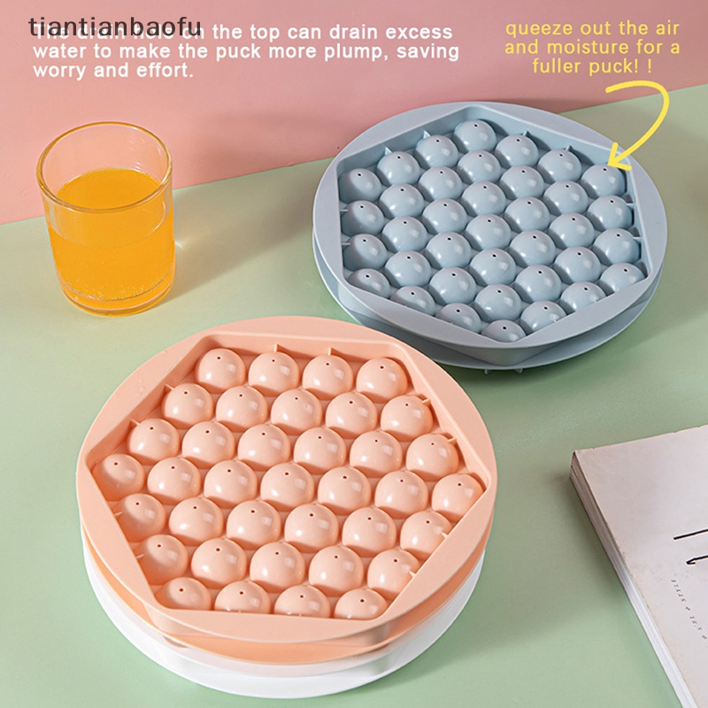 [tiantianbaofu] Es Batu Es Hoki Cetakan Es Kotak 3D Bola Bulat Ice Mold DIY Alat Minuman Dingin Butik