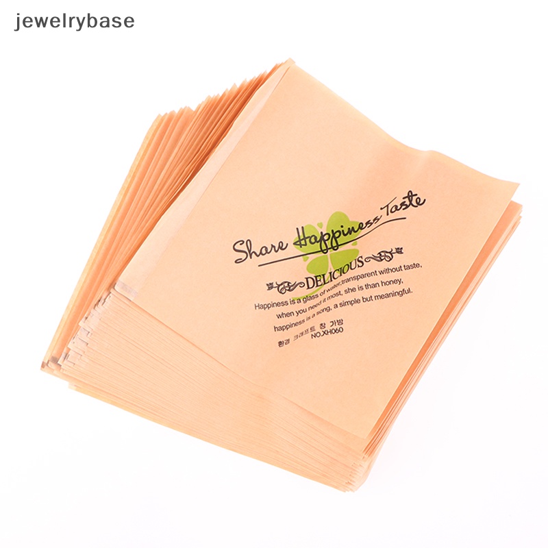 [jewelrybase] 50pcs Kraft Paper Sandwich Paper Wrap Bags Kemasan Makanan Paper Bag Baking Tools Butik