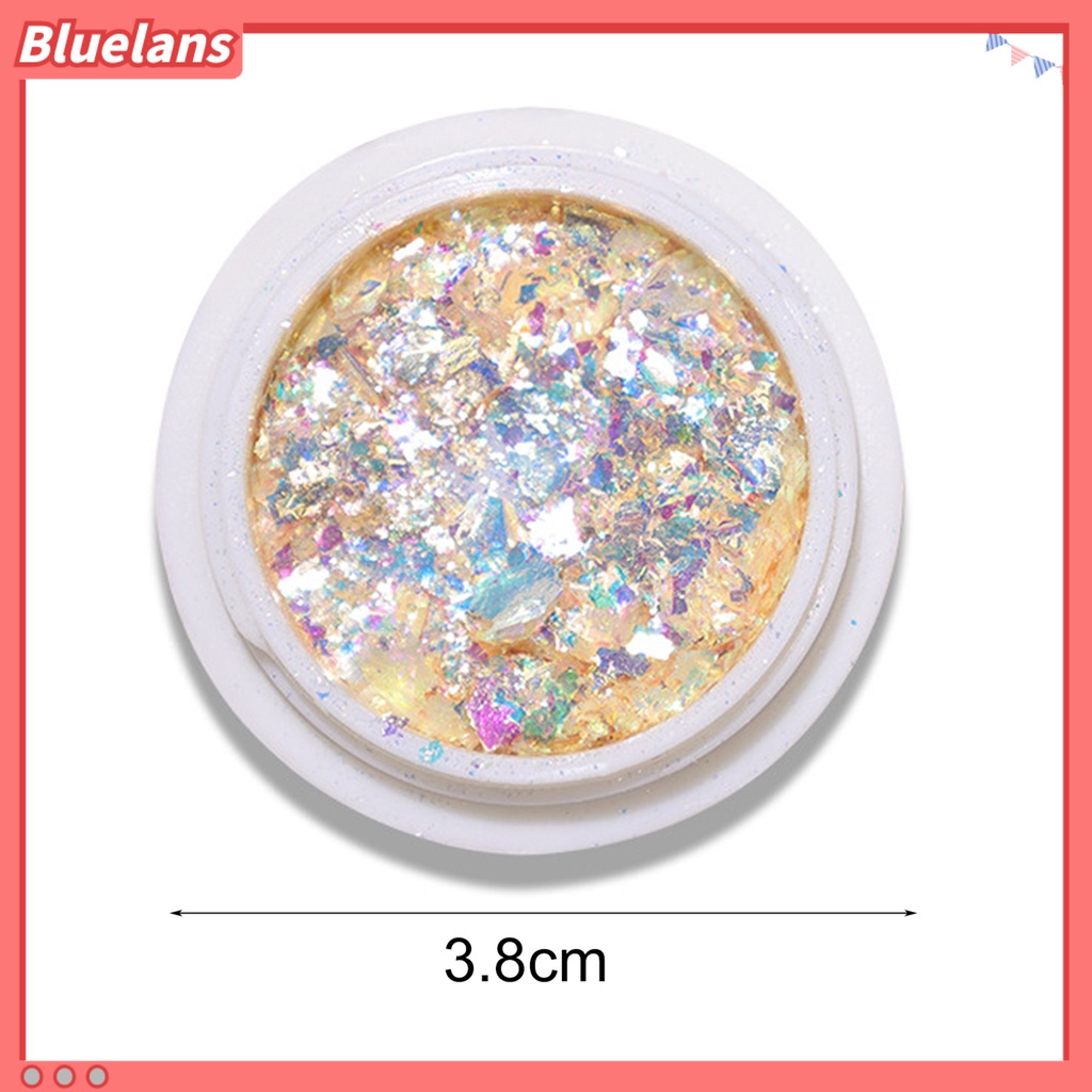 [BLM] Manicure Glitter Aman Portable Permukaan Mengkilap Warna-Warni Edelweiss Nail Art Sequin Untuk Anak Perempuan