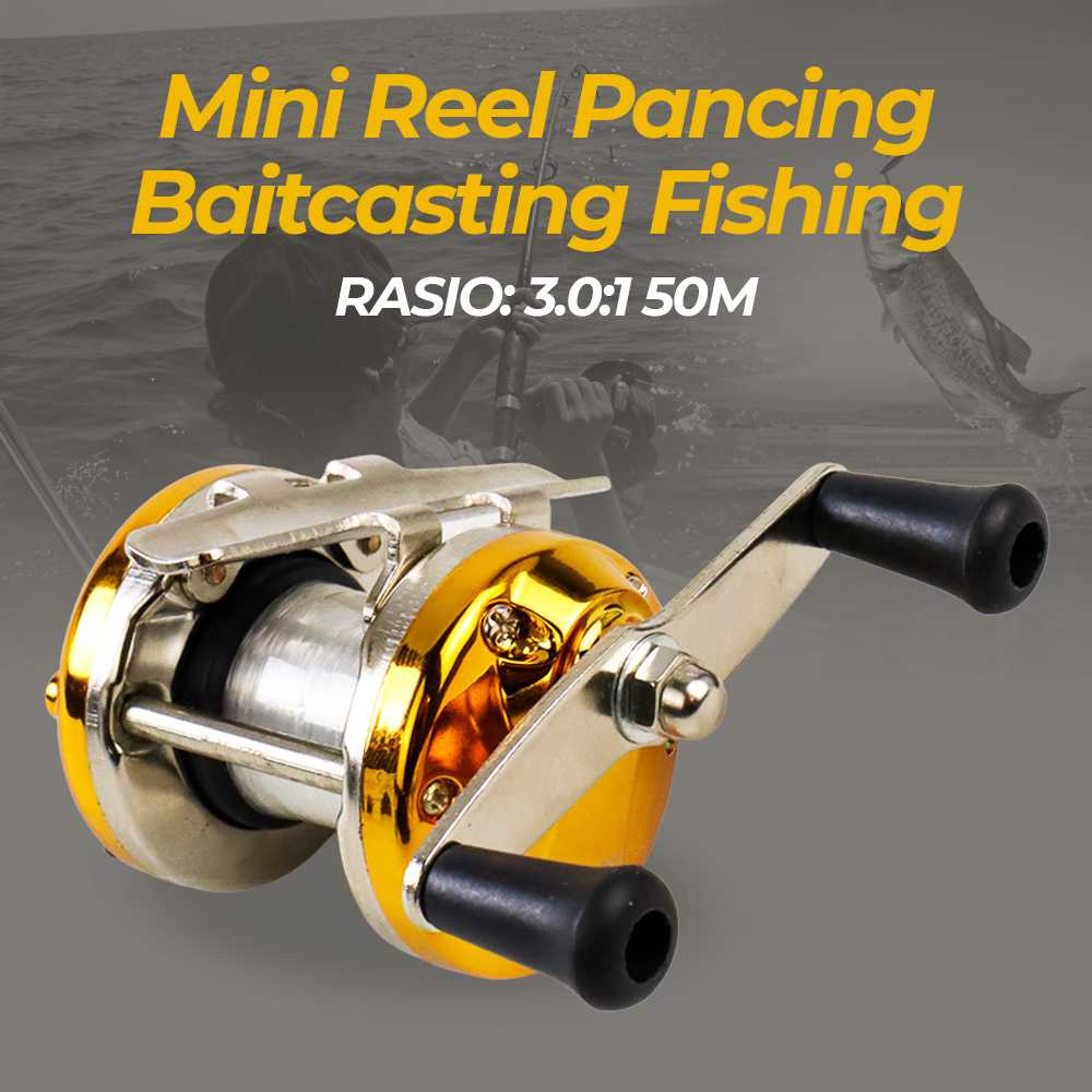 GMGY Mini Reel Pancing Baitcasting Fishing 3.0:1 AC6J1A