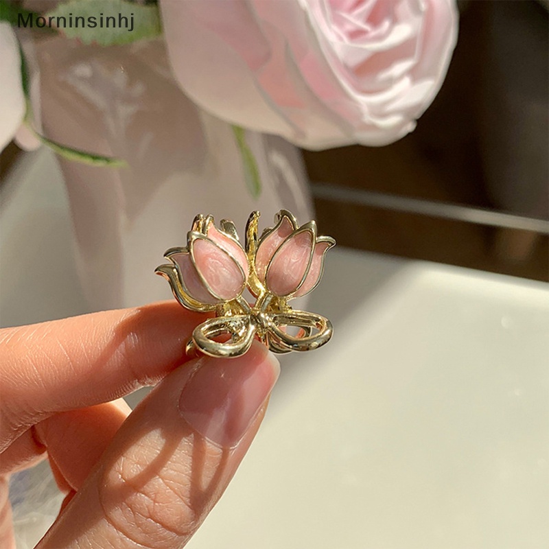 Mornin Jepit Rambut Kepiting Tulip Pink Fashion Wanita Lily of the Valley Flowers Hair Clips id