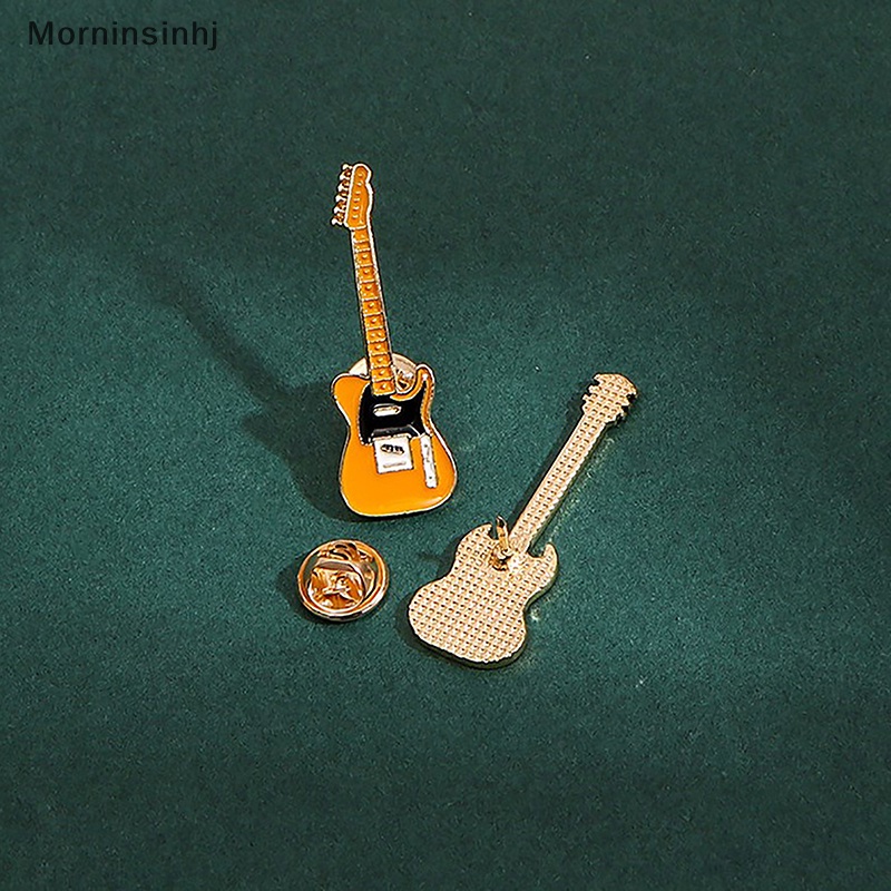 Mornin Alat Musik Gitar Bros Kartun Lencana Kepribadian Tren Korsase Pasangan Gesper Pin Perempuan Retro id