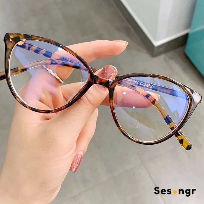 COD♥Kacamata cat eye Wanita kacamata Anti Radiasi Wanita Fashion Korea Kaca mata retro Versatile Optik flat Eyeglasse