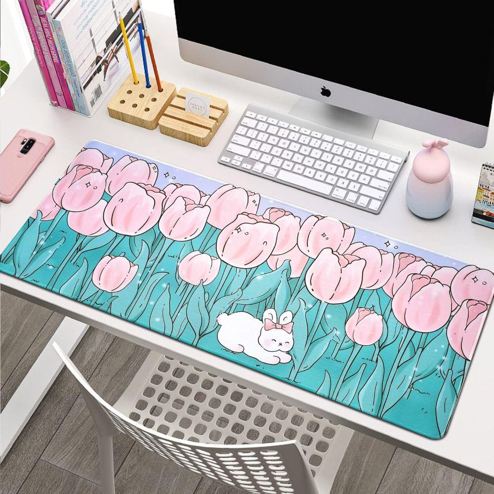 Populer Mouse Pad Lucu Gaming Non-Slip Alas Meja Kartun Besar