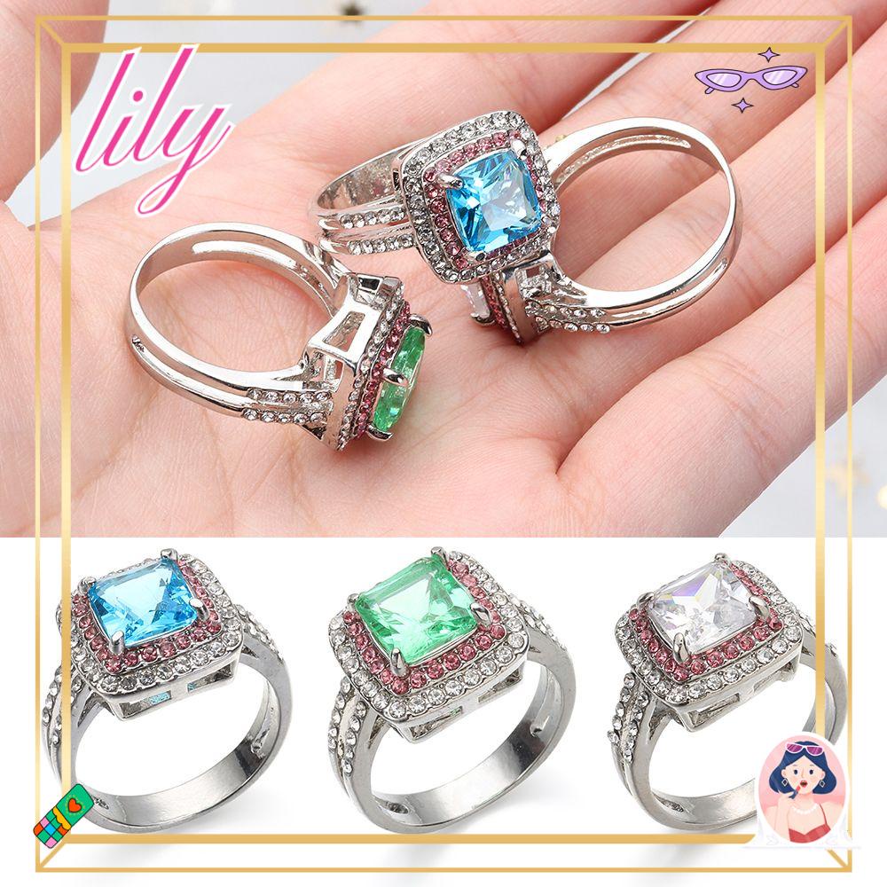 Cincin LILY Mode Baru Zirkon Sederhana