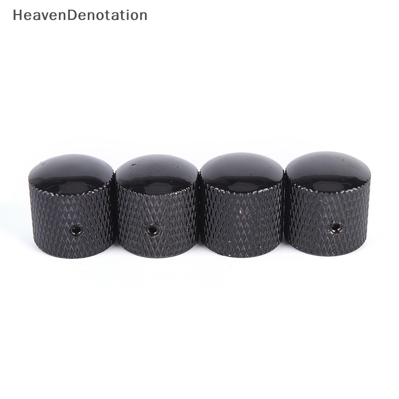 [HeavenDenotation] 4pcs Tombol Kontrol Nada Volume Gitar Bass Elektrik Metal Dome Knobs +Wrench HDV